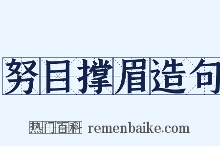 努目撑眉造句是什么意思的图片